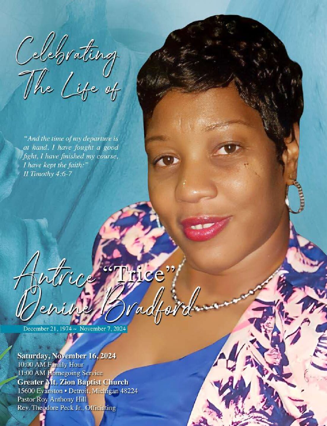 Antrice Denine Bradford 1974 – 2024